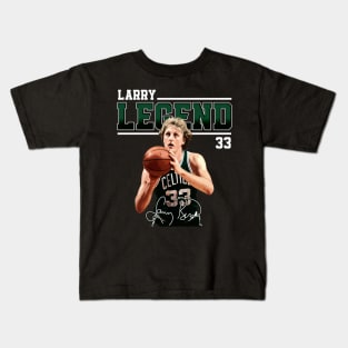 Larry Bird Legend Air Bird Basketball Signature Vintage Retro 80s 90s Bootleg Rap Style Kids T-Shirt